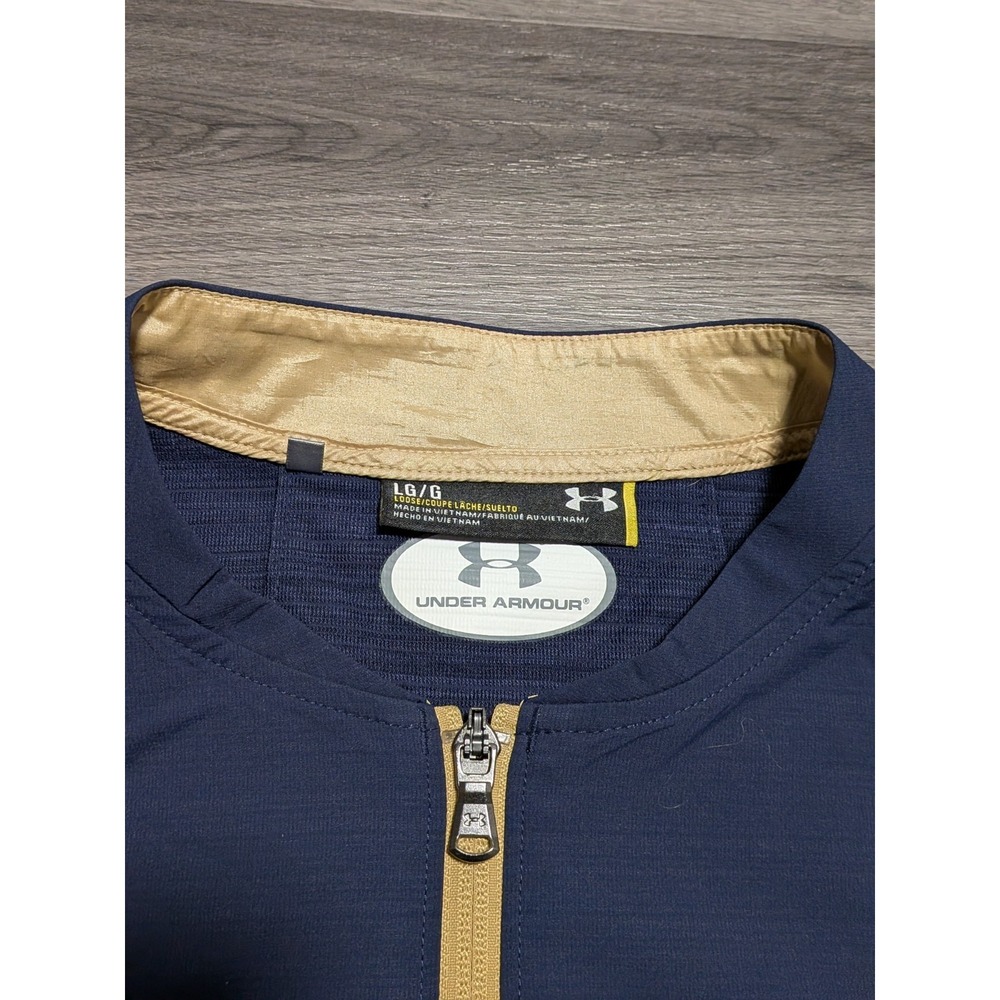 Under‎ Armour Men's United States Navy 1/4 Zip Pullover Golf Windbreaker Size L - Picture 2 of 6
